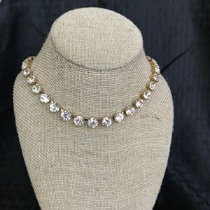 Touchstone Crystal Glitz Necklace Gold